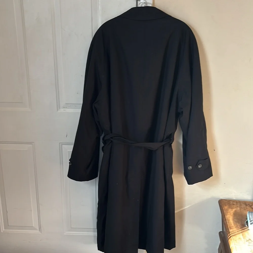 Lauren‎ Ralph Lauren Men’s Black Tie Belted Trench Coat Size 48
